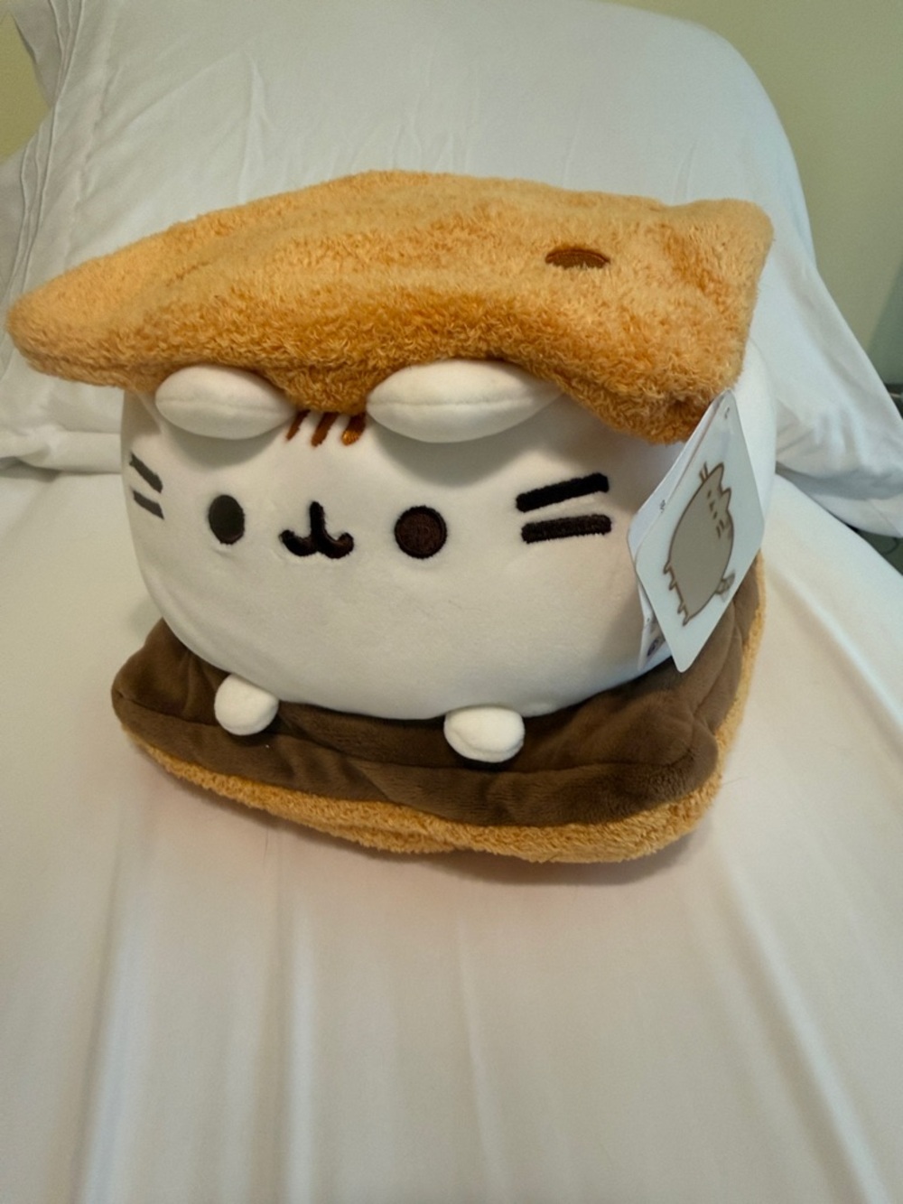Pusheen S’mores Plush - White, Brown & Tan